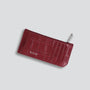 Porte-cartes - croco souple rouge dahlia