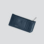 Porte-cartes - croco souple bleu marine