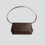 Ikon Clutch - zacht croco espresso