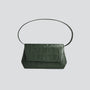 Ikon Clutch - zacht croco brits groen