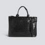 Midi Loop - croco souple noir