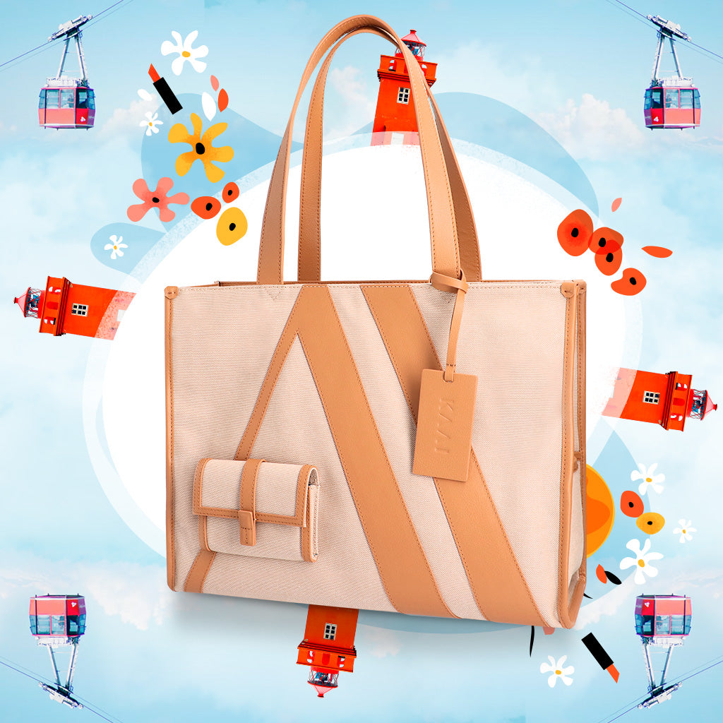 Travel more consciously with the new Helix tote bag in eco-canvas - Stylish & Sustainable.