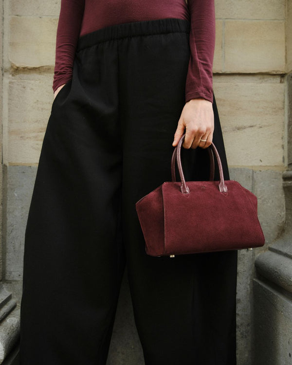 Mini Voyager - suède merlot