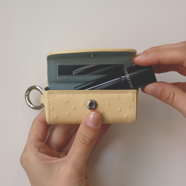 Lipstick Case - ostrich butter yellow