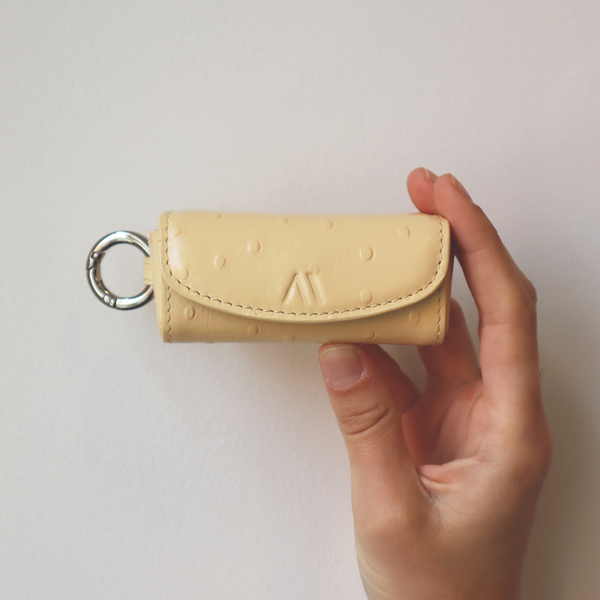 Lipstick Case - ostrich butter yellow