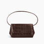 Ikon Clutch - croco souple espresso