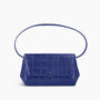 Ikon Clutch - croco souple bleu indigo