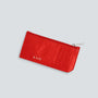 Porte-cartes - croco souple poppy rouge