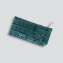 Cardholder - croco dark teal