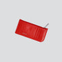 Cardholder - soft croco poppy red