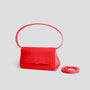 Ikon Clutch - croco souple poppy rouge