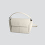 Ikon Shoulder Bag - soft croco chalk white