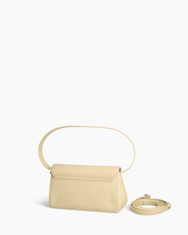 Ikon Clutch - autruche jaune beurre