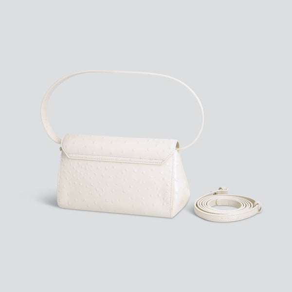 Ikon Clutch - autruche crème