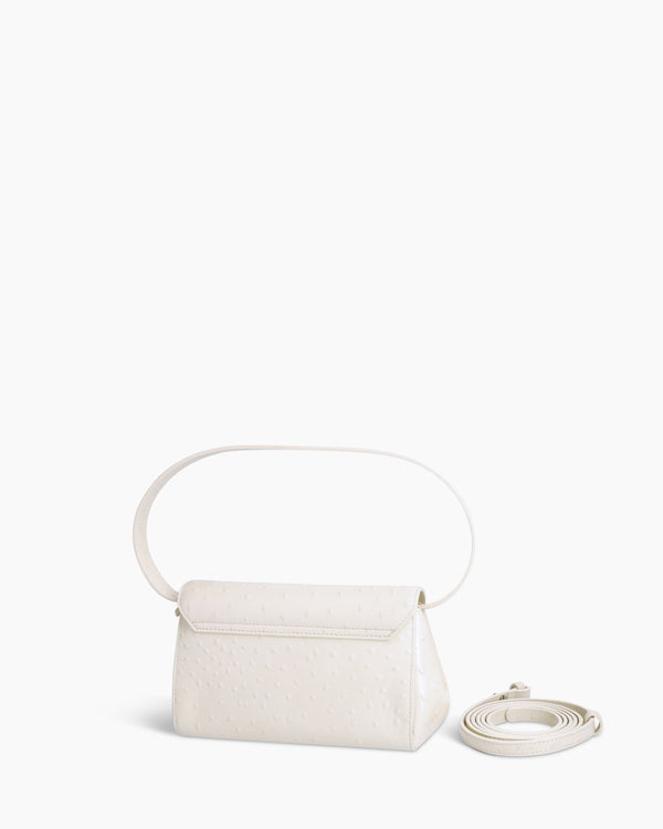 Ikon Clutch - autruche crème