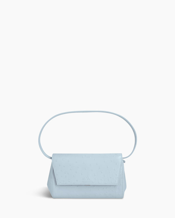 Ikon Clutch - autruche bleu glacier