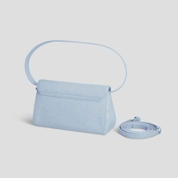 Ikon Clutch - autruche bleu glacier