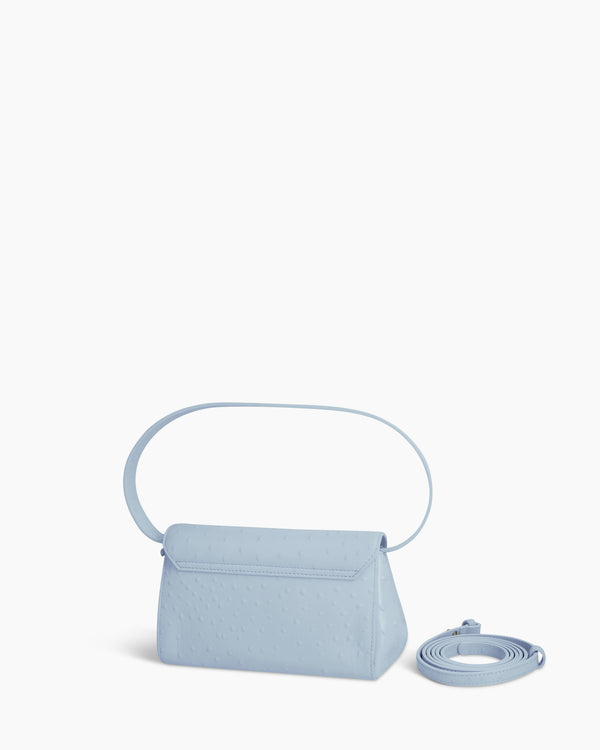 Ikon Clutch - autruche bleu glacier