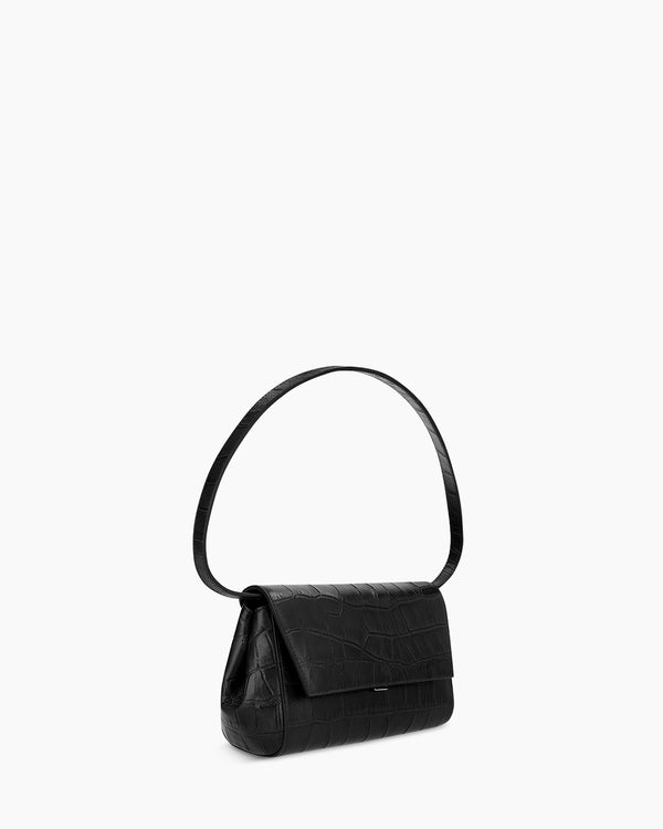 Ikon Clutch - croco souple noir