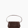 Ikon Clutch - zacht croco espresso
