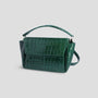 Ikon Shoulder Bag - croco pine green