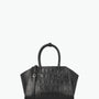 Mini Voyager - croco souple noir