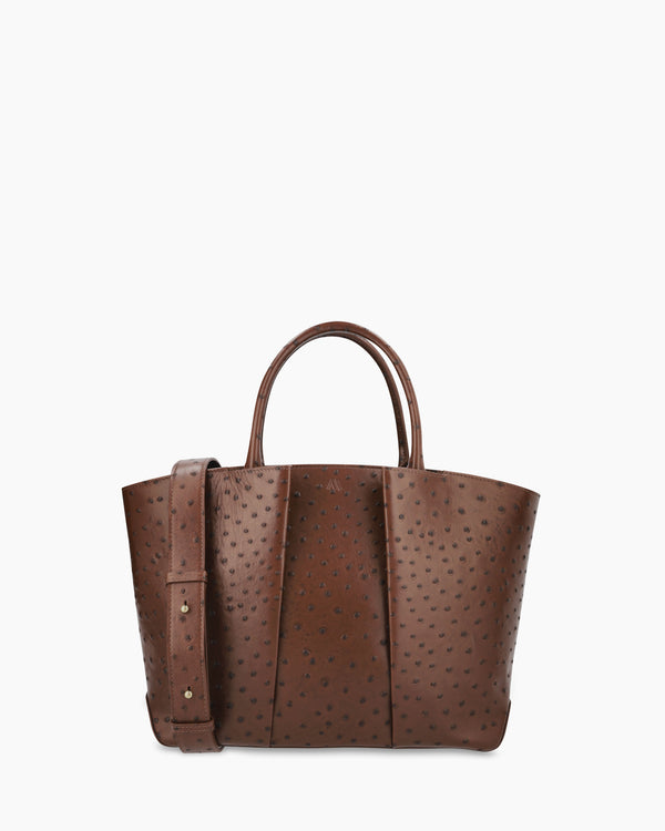 Mini Horizon - autruche marron chocolat