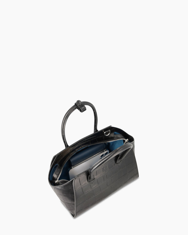 Mini Voyager - soft croco black