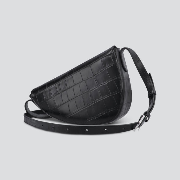 Rebel Cross Body - zacht croco zwart