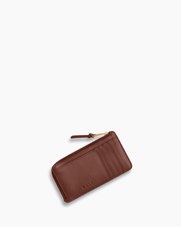Rebel Porte-cartes - toucher doux marron châtaigne