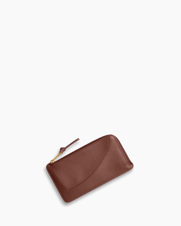 Rebel Porte-cartes - toucher doux marron châtaigne