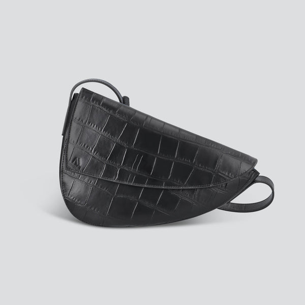 Rebel Cross Body - zacht croco zwart