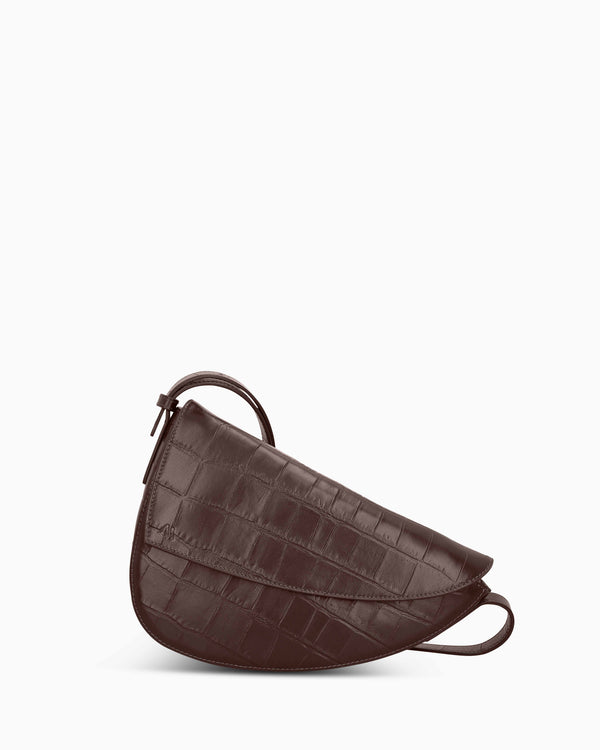 Rebel Sac à bandoulière - croco souple espresso