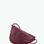 Rebel Sac à bandoulière - croco souple merlot