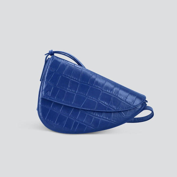 Rebel Cross Body - zacht croco indigoblauw