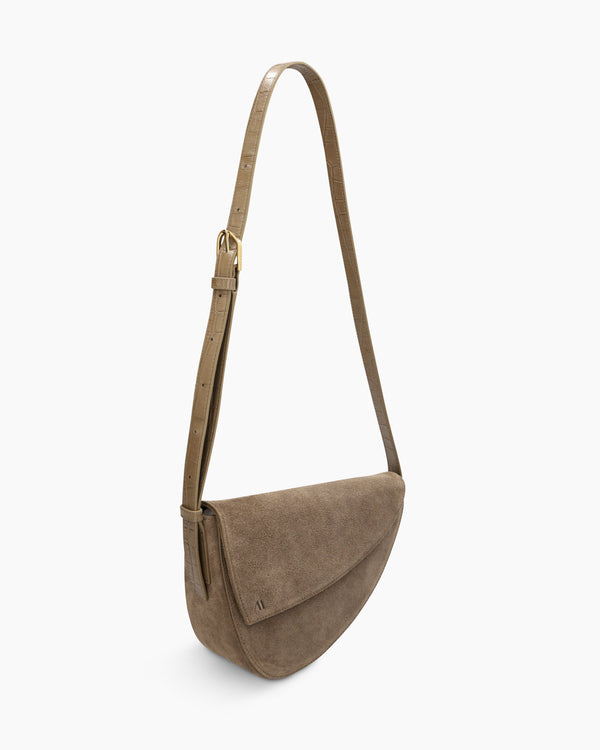 Rebel Cross Body - suède saliegroen