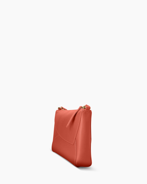 Rebel Clutch - soft touch terracotta