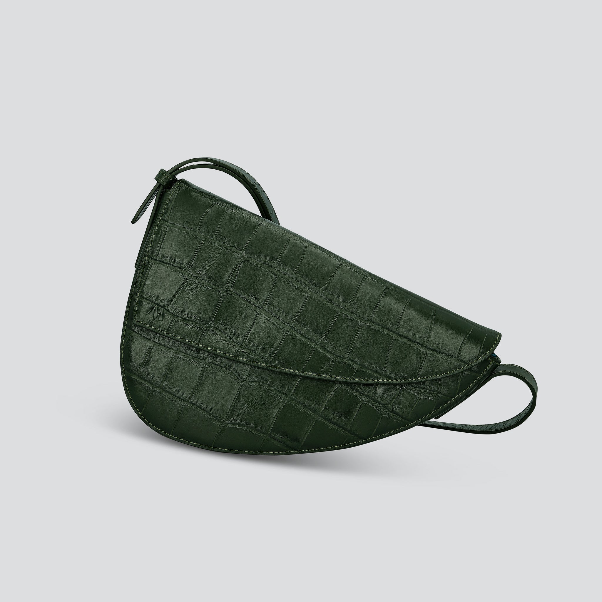Rebel Cross Body soft croco british green – KAAI