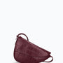 Rebel Sac à bandoulière - croco souple merlot