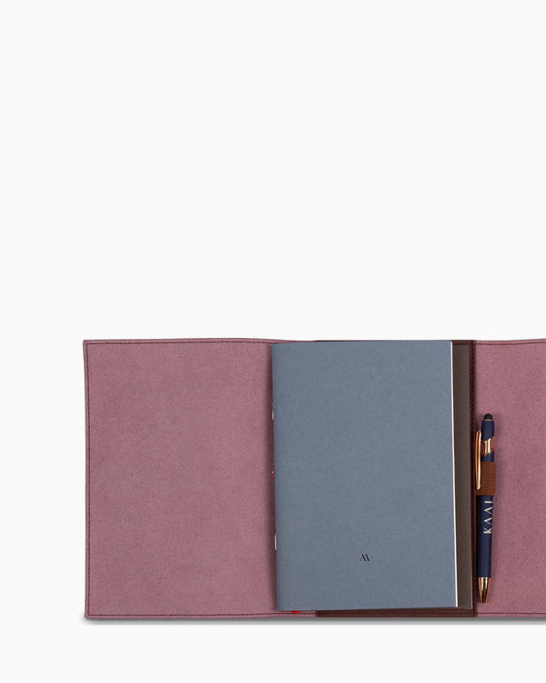 KAAI Stories Journal en cuir - marron châtaigne
