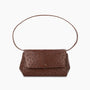 Ikon Clutch - ostrich chocolate brown