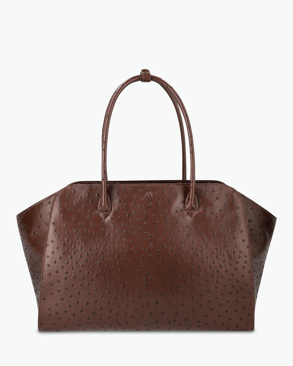 Voyager - autruche marron chocolat