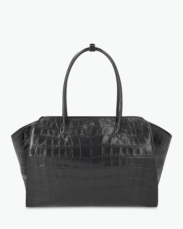 Voyager - croco souple noir
