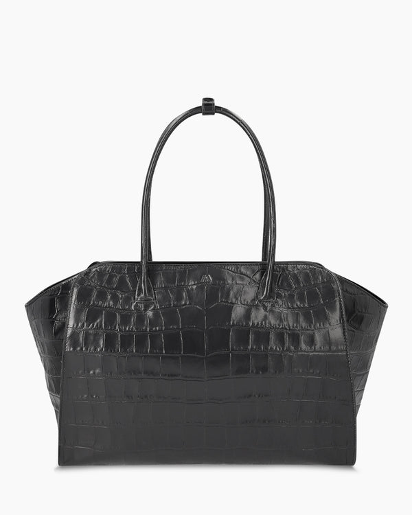 Voyager - croco souple noir